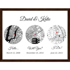 Custom Love  Map “Hello, Will You, I Do”