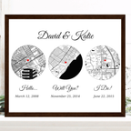 Custom Love  Map “Hello, Will You, I Do”