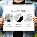 Custom Love  Map “Hello, Will You, I Do”