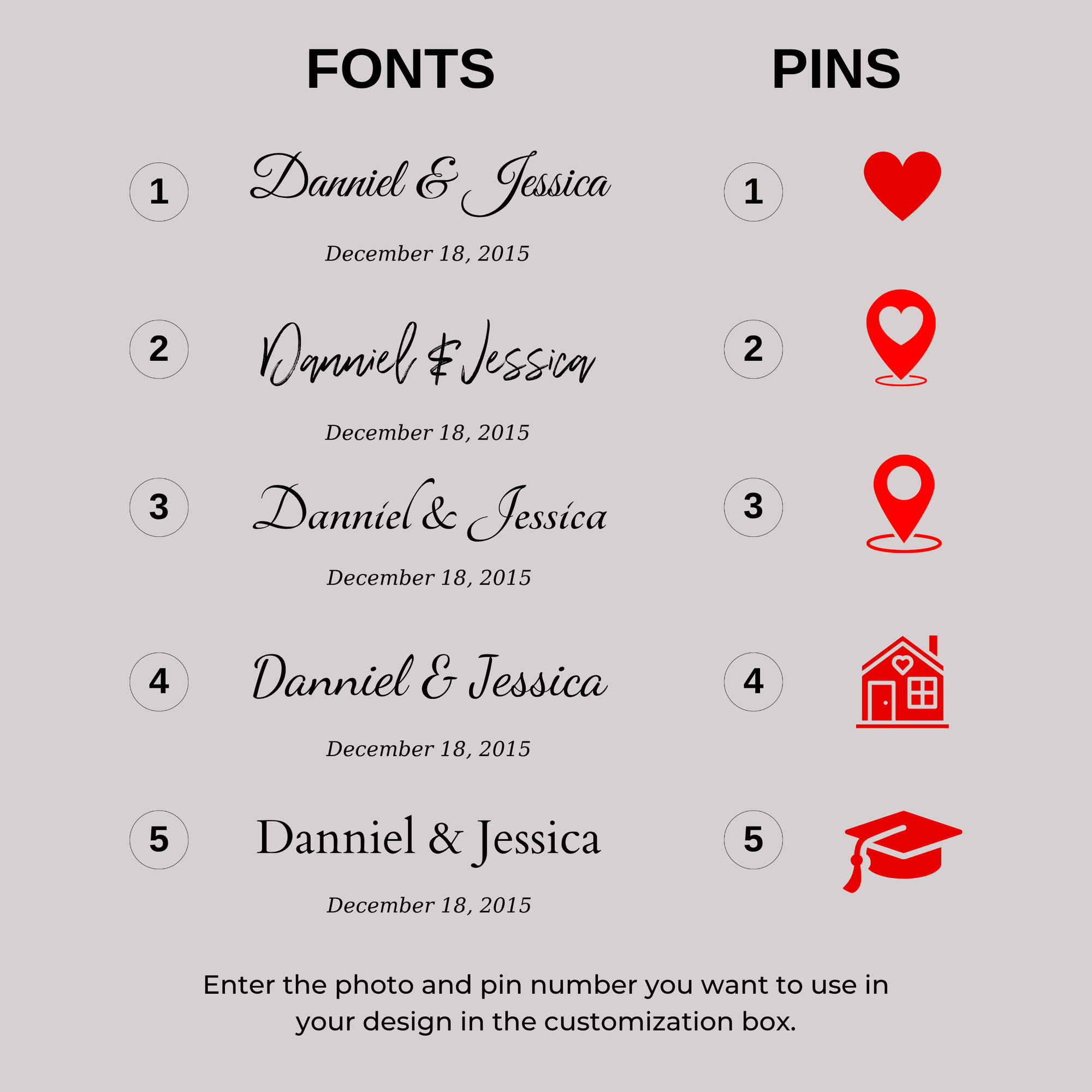 Custom Love  Map “Hello, Will You, I Do”