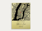 Personalized Metal Map Print – Our Journey Bega