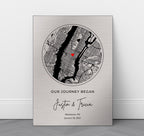 Custom Map of Your Milestones - The Perfect Gift for Any Special Occasion