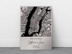 Personalized Metal Map Print – Our Journey Bega