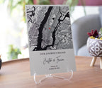 Personalized Metal Map Print – Our Journey Bega