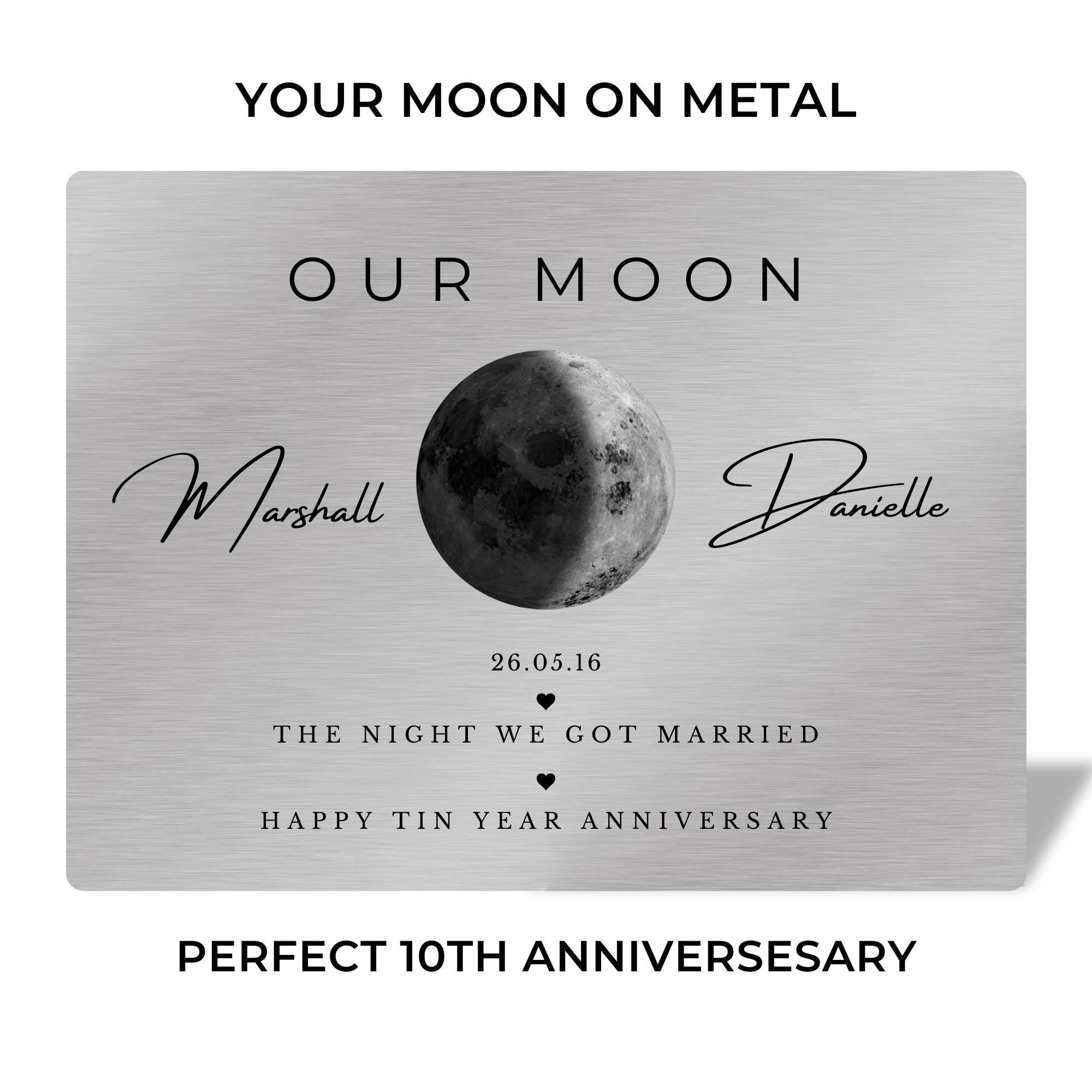 Our Moon on Tin